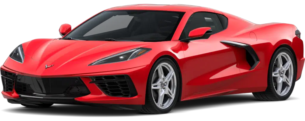 A red sports car is shown in this picture.