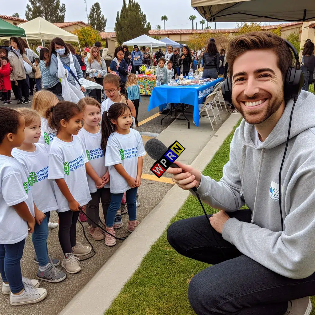 A man is holding a microphone and smiling.